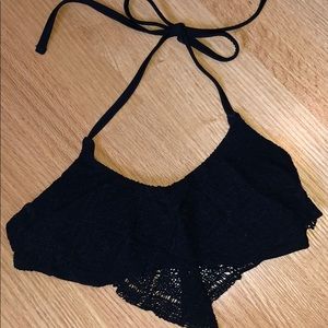 Small black Xhilaration crochet bikini top